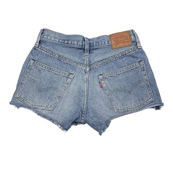 LEVI'S X x REVOLVE 501 Birthday Denim Short Sz 25 Studs Embroidered Detail - Picture 10 of 11